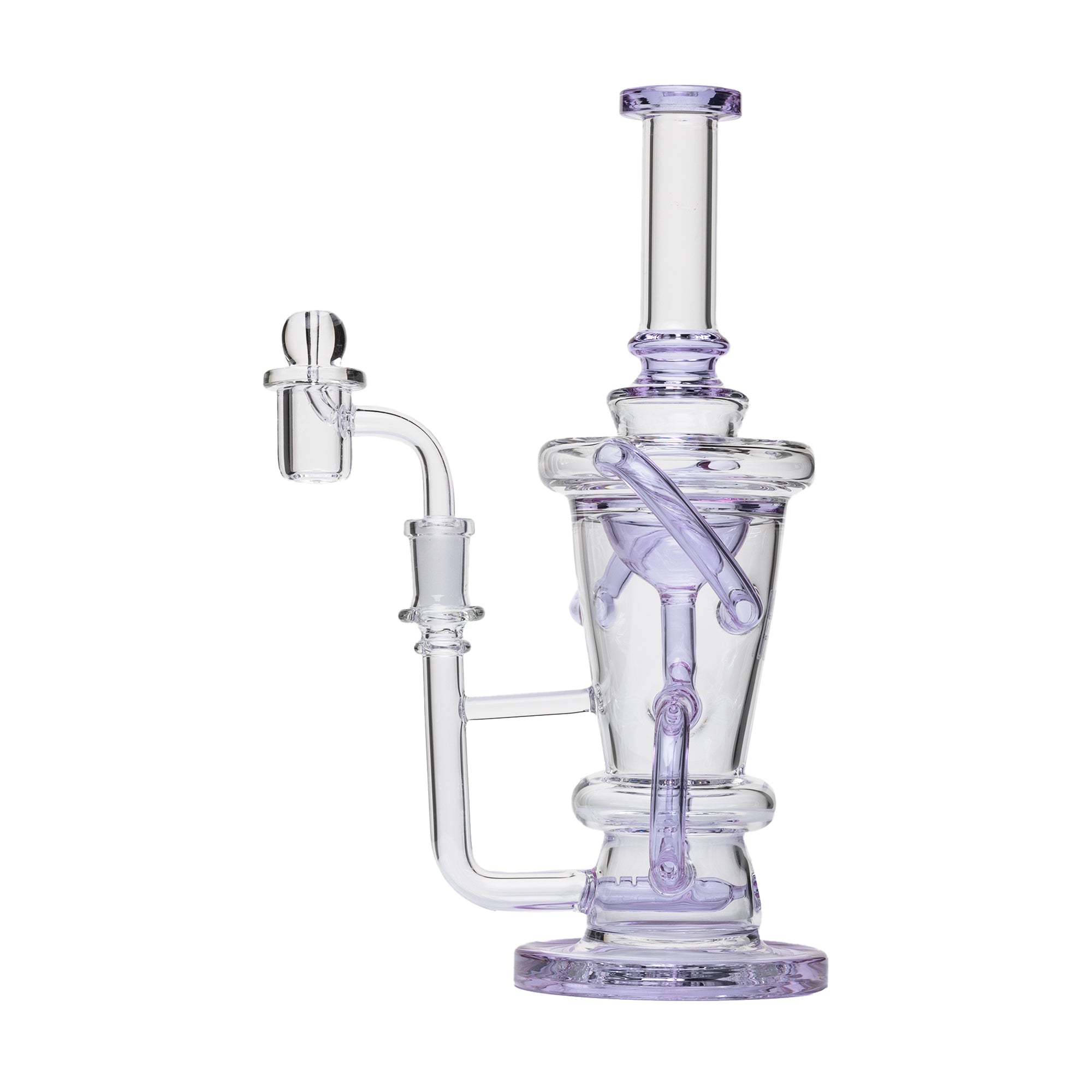 Human Grade 10.25" Straight Recycler Glass Water Pipe