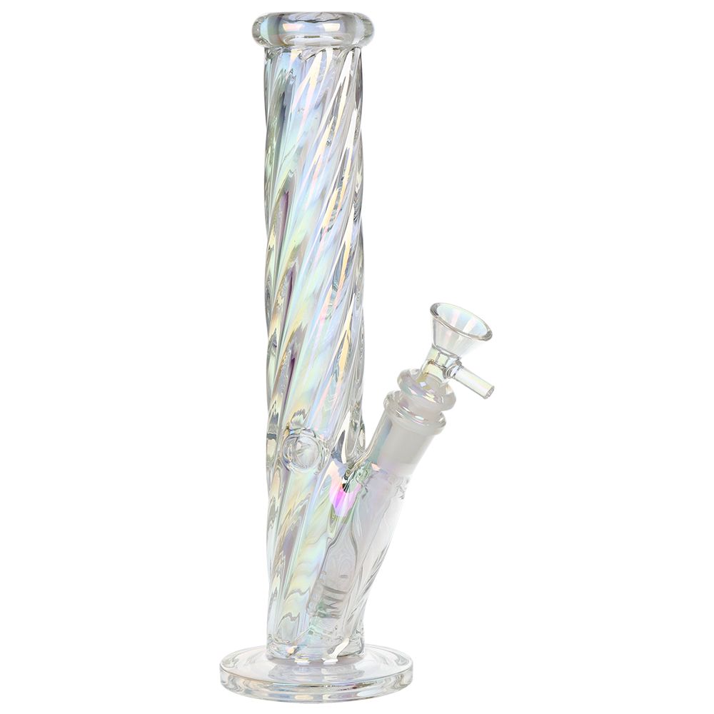 SeshGear Twist Straight Tube Glass Water Pipe - 13.75" / 14mm F