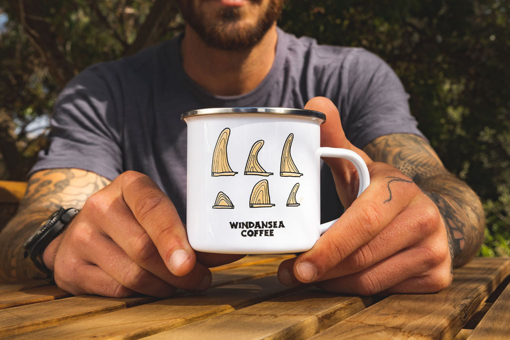 Fin Box Enamel Mug