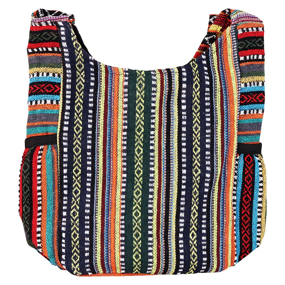 ThreadHeads Scenic Beach Aztec Patchwork Shoulder Sling Bag - 10.5"x10.5"