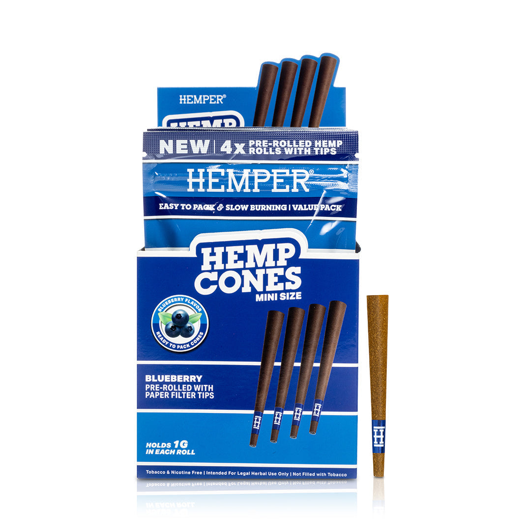 Pre-Rolled Mini Size Paper Tip Hemp Cones | 4PK
