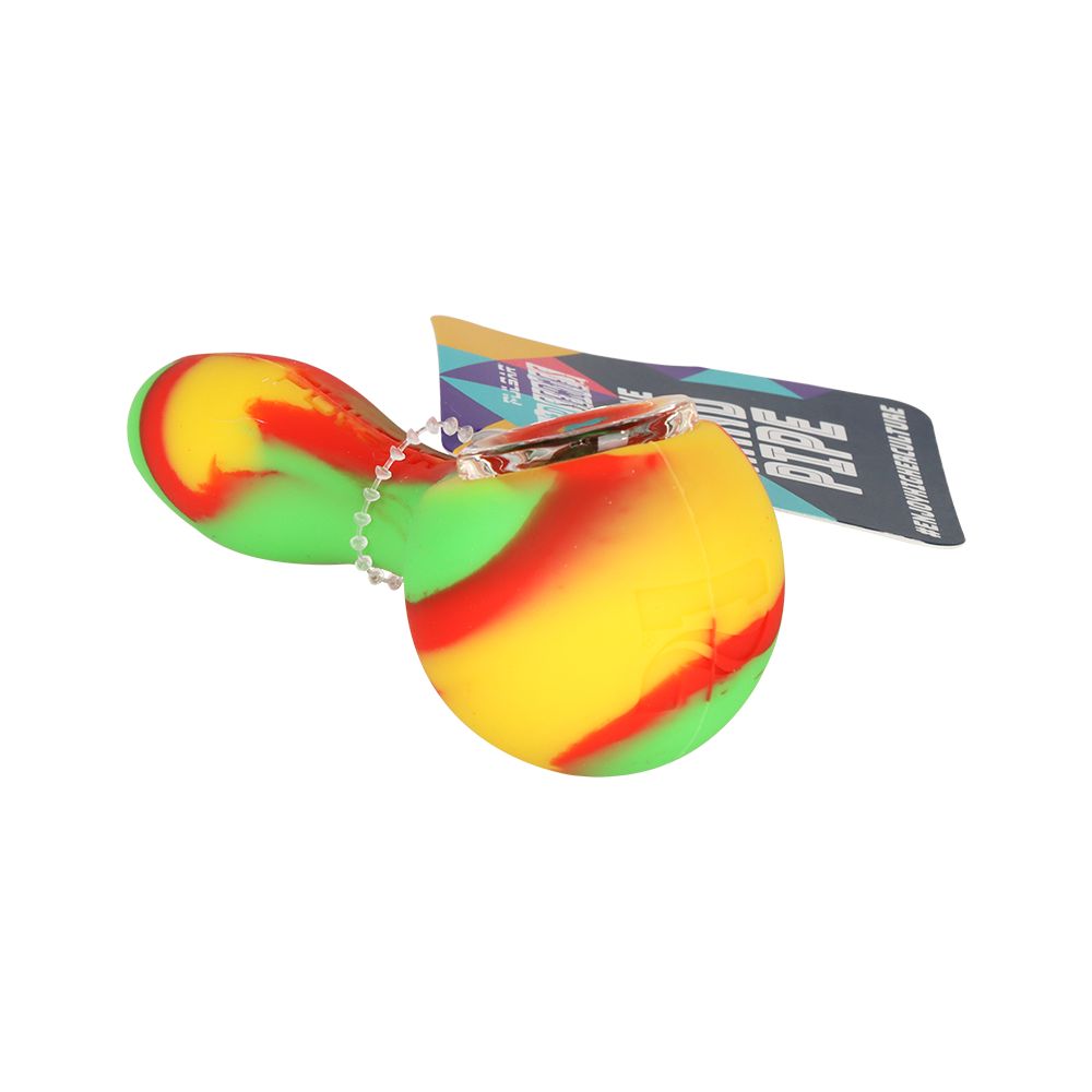 12CT DISPLAY - Pulsar RIP Series Silicone Spoon Pipe - 3.75" / Assorted Colors