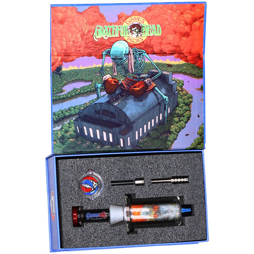 Grateful Dead x Pulsar Inside Print Vapor Vessel & SYF Dab Dish - 9.25" / Boxer
