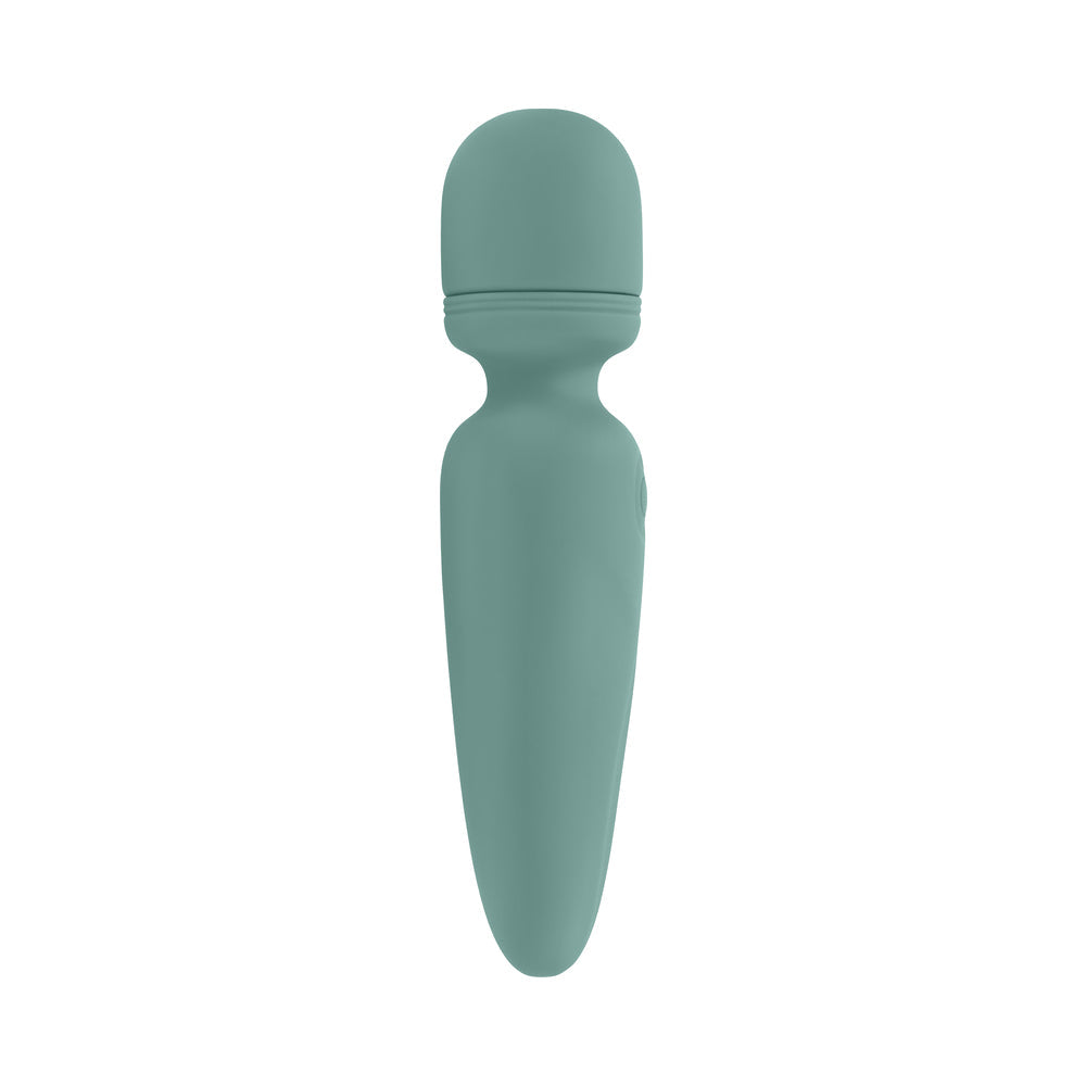 Evolved Rumble Wand Rechargeable Vibrating Mini Wand Silicone Green
