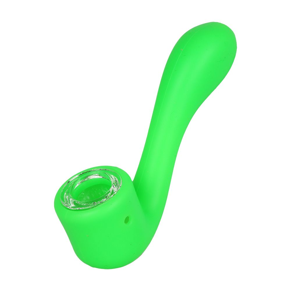 10CT BUNDLE - Silicone Mini Sherlock Hand Pipe - 4.5" / Assorted Colors