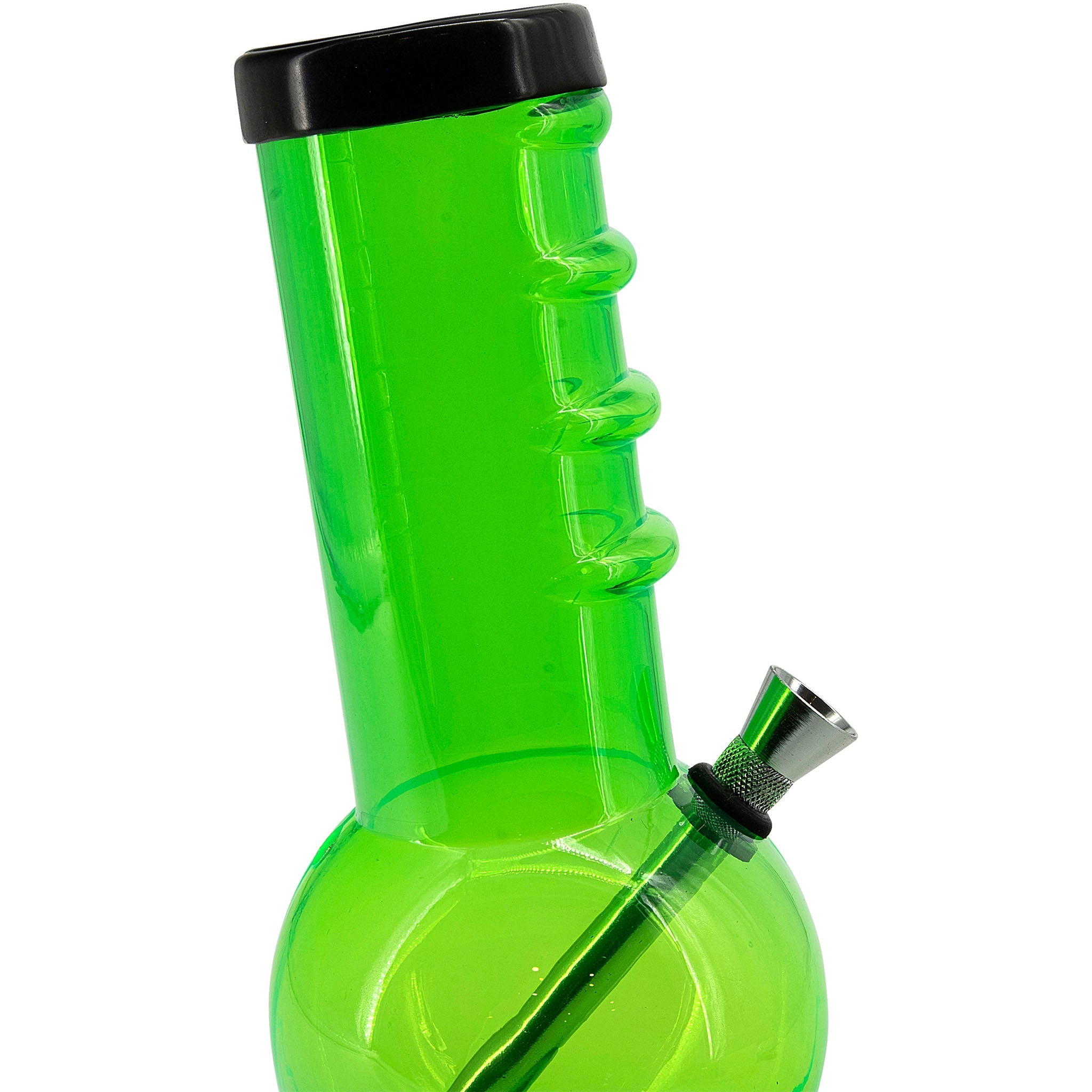 Acrylic Bent Neck Bubble Base Bong 9-12"