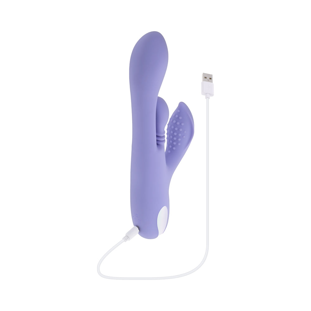 Playboy Nubbin Rubbin Rechargeable Dual Stimulator Vibe Silicone Purple