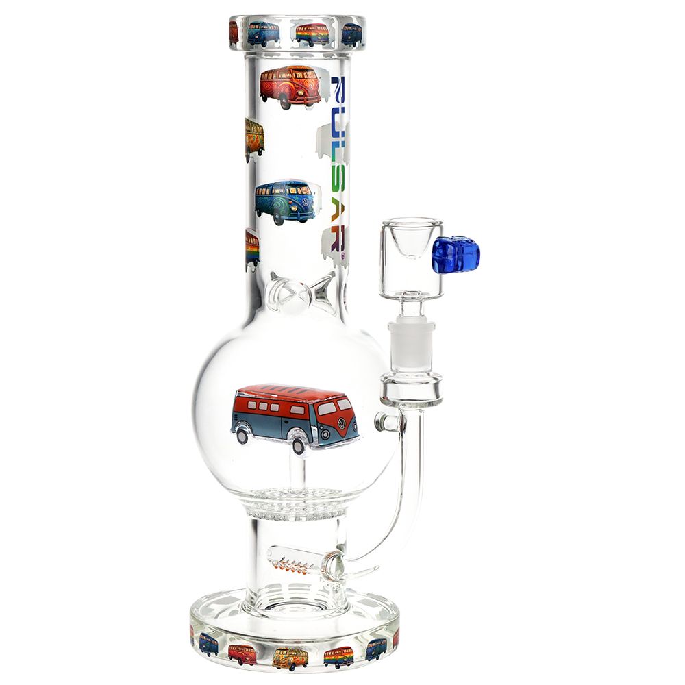 Pulsar VW Bus Bubble Base Glass Water Pipe - 12.25" / 14mm F