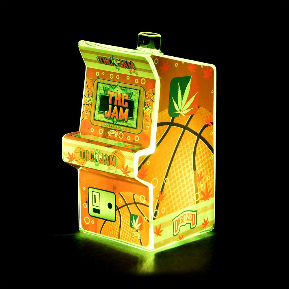 Dabtized Arcade LED Bubbler Dab Straw & Dry Herb Pipe - 7.5"