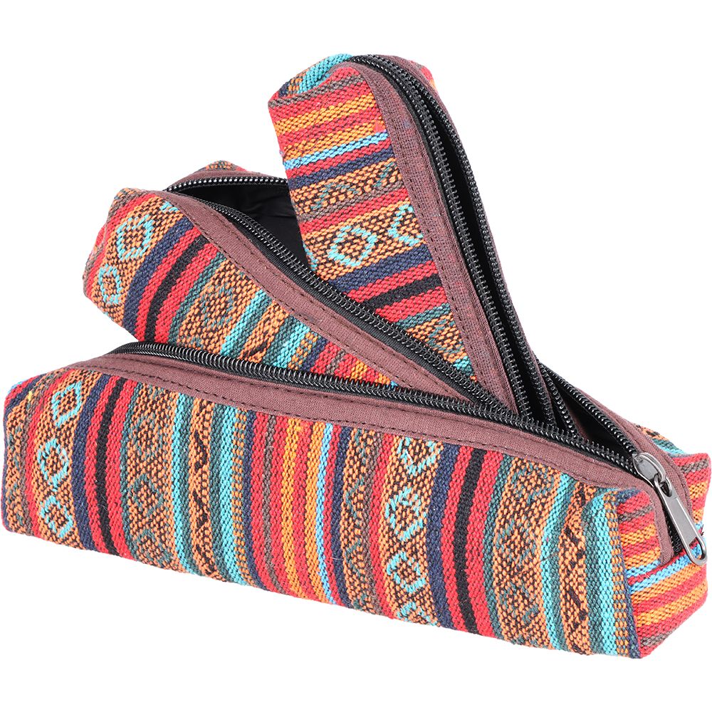 Nesting Zippered Hemp Pouches Set - 3pc / Assorted Sizes & Colors
