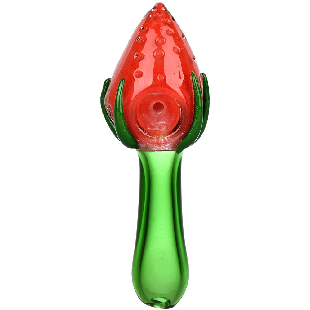 Strawberry Remedy Glass Hand Pipe - 5"