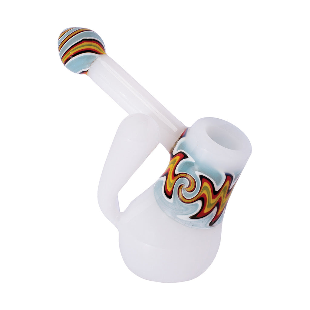 GLASS BUBBLER WITH WIG WAG