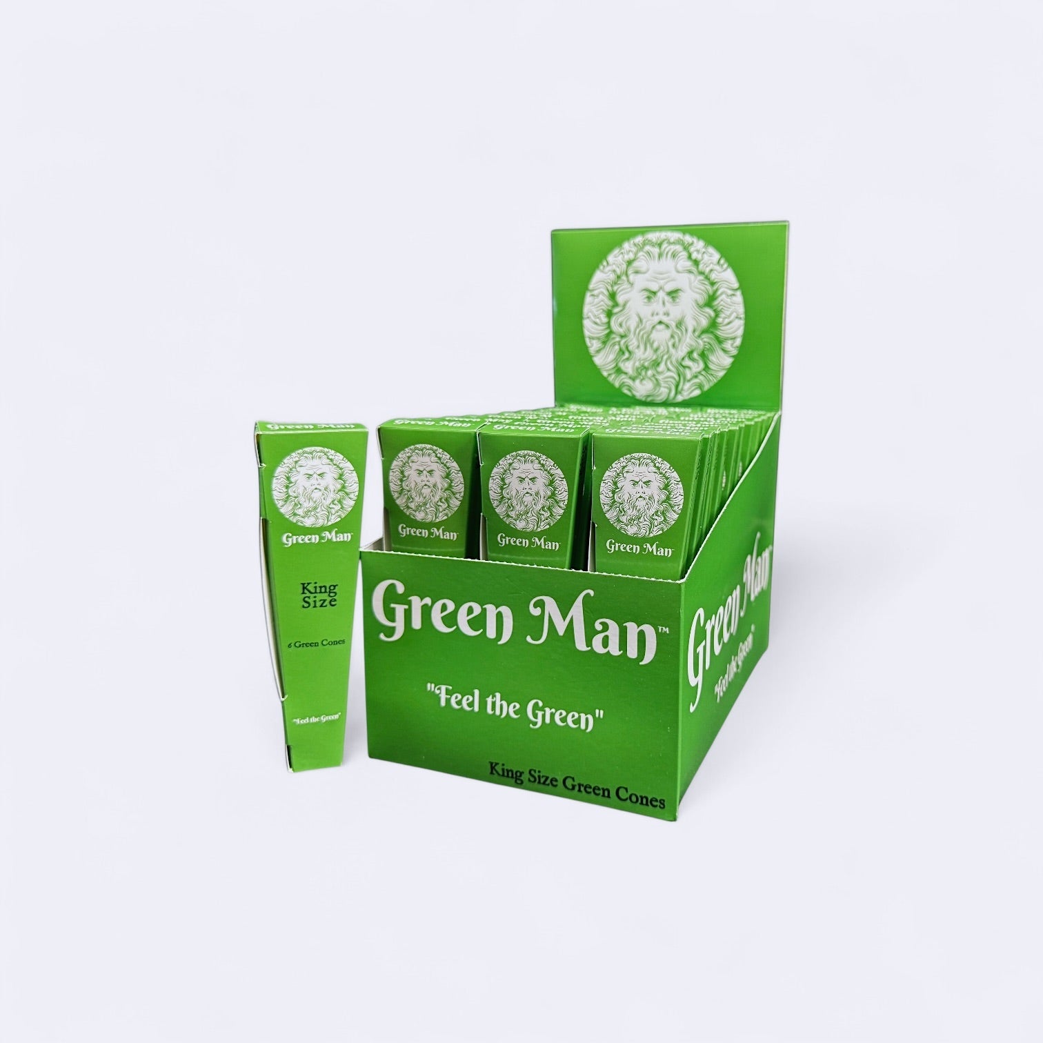 Green Man Green Rice Paper Cones Box