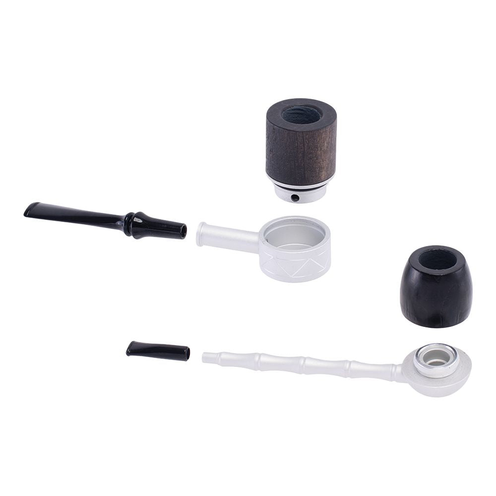 Fujima Futuristic Wood & Metal Tobacco Pipes - 5.5" / 6ct