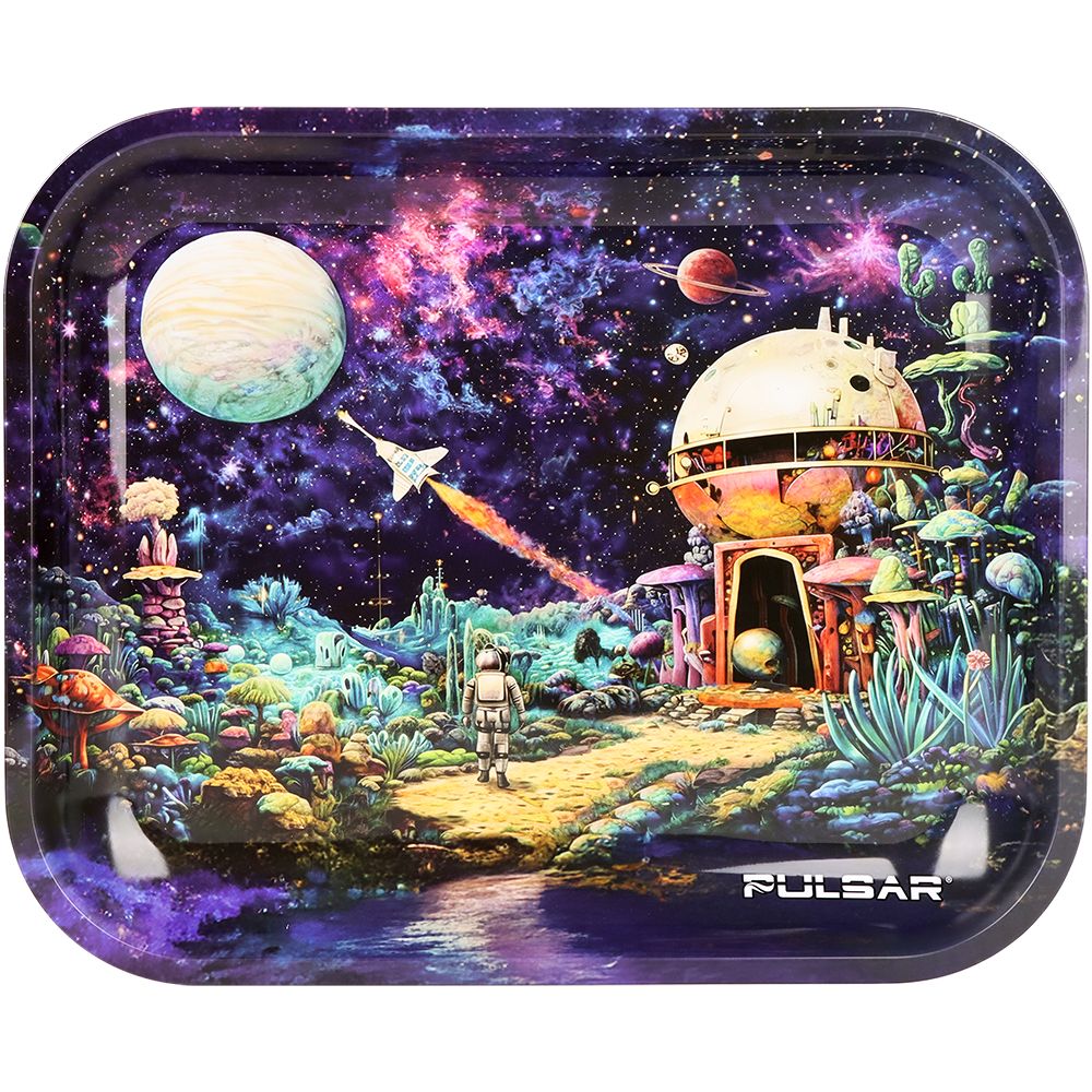 Pulsar Metal Rolling Tray - Space Base / 13"x 11"