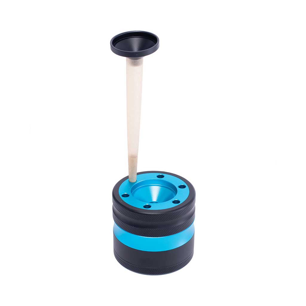 ALUMINIUM GRINDER W/ CONE HOLDER & FUNNEL