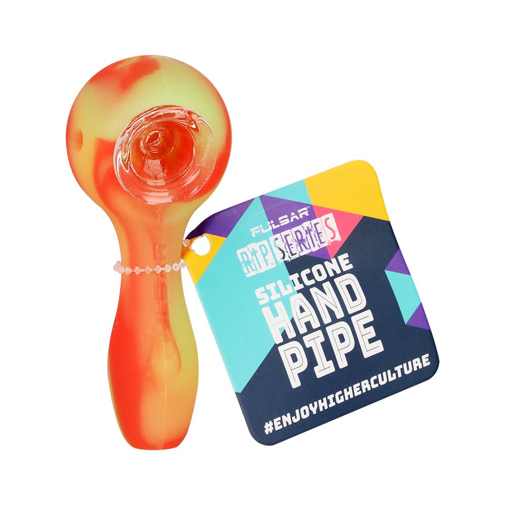 12CT DISPLAY - Pulsar RIP Series Silicone Spoon Pipe - 3.75" / Assorted Colors