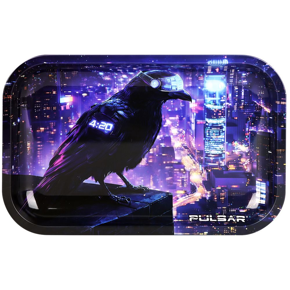 Pulsar Metal Rolling Tray - Agent Crow / 11"x7"
