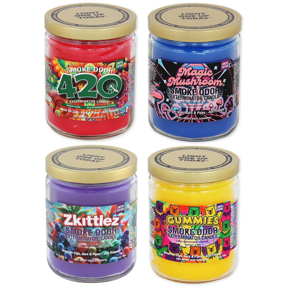12CT BOX - Smoke Odor Exterminator Candles - Ultimate 420 Assortment 2025 / 13oz
