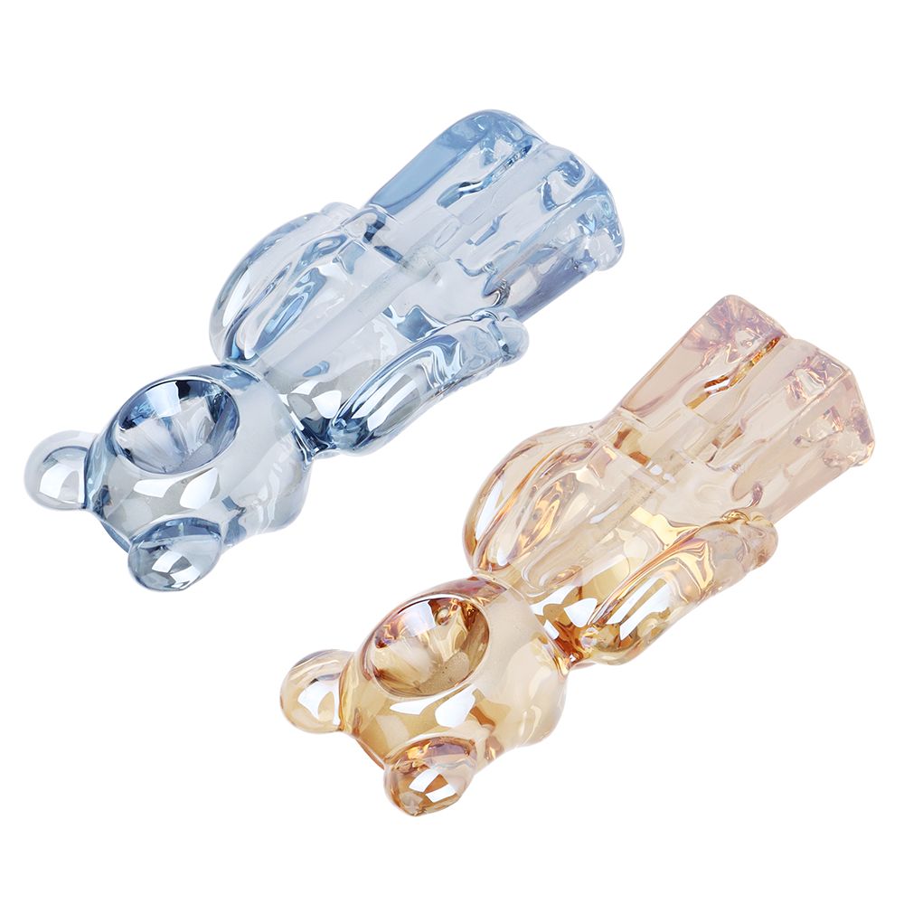Doing The Bear Minimum Glass Hand Pipe - 4.25" / Colors Vary