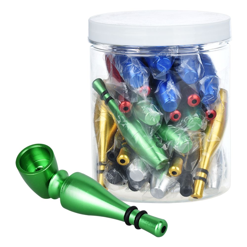 Bowling Pin Aluminum Hand Pipe - 3" / 30ct