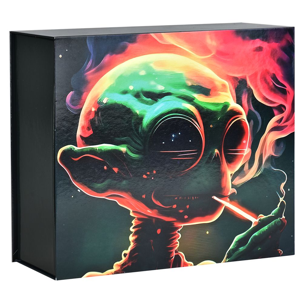 Alien Glass Beaker Water Pipe Smoking Set - 7.75" / 14mm F