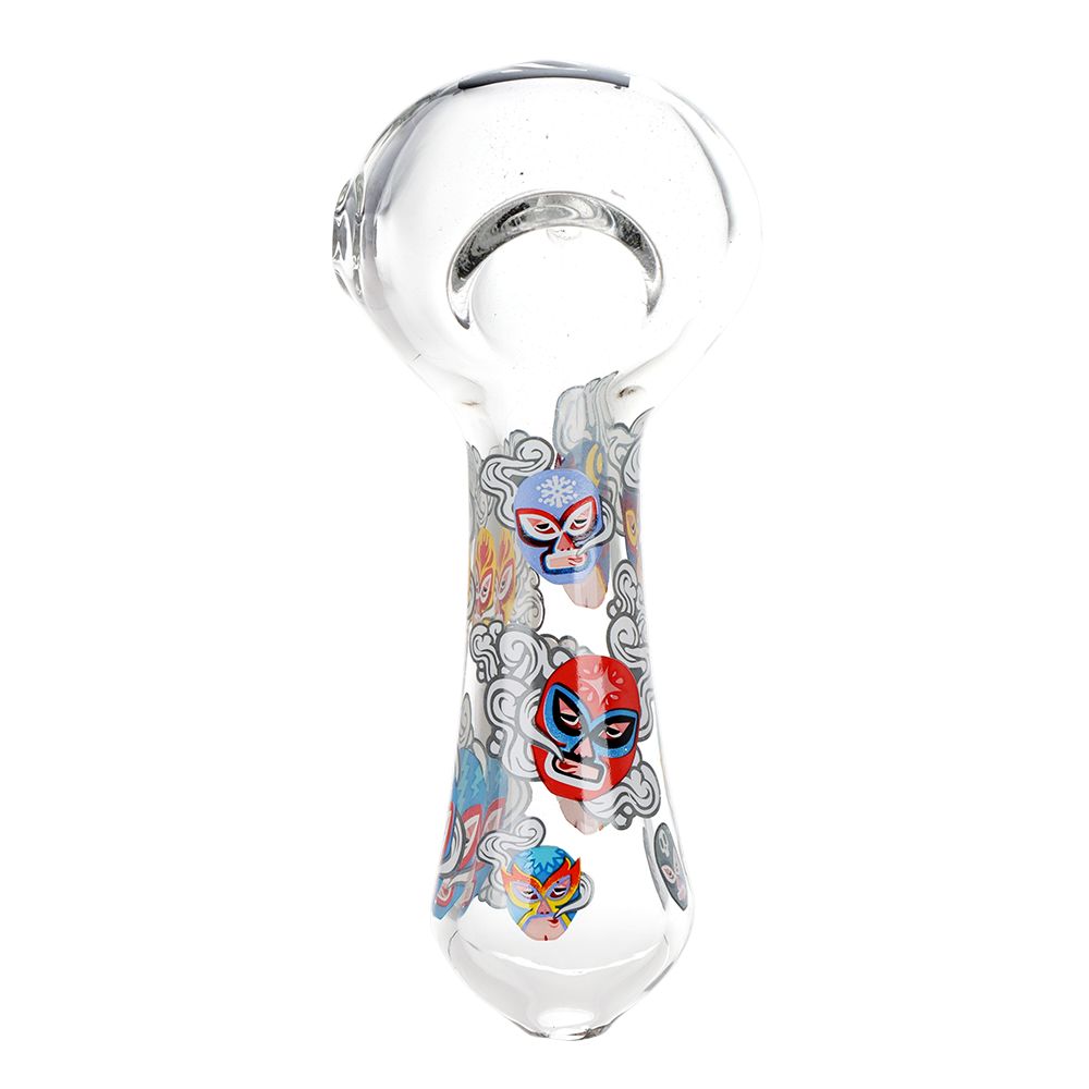 Pulsar Luchadors Glass Spoon Pipe - 4.5" 3CT