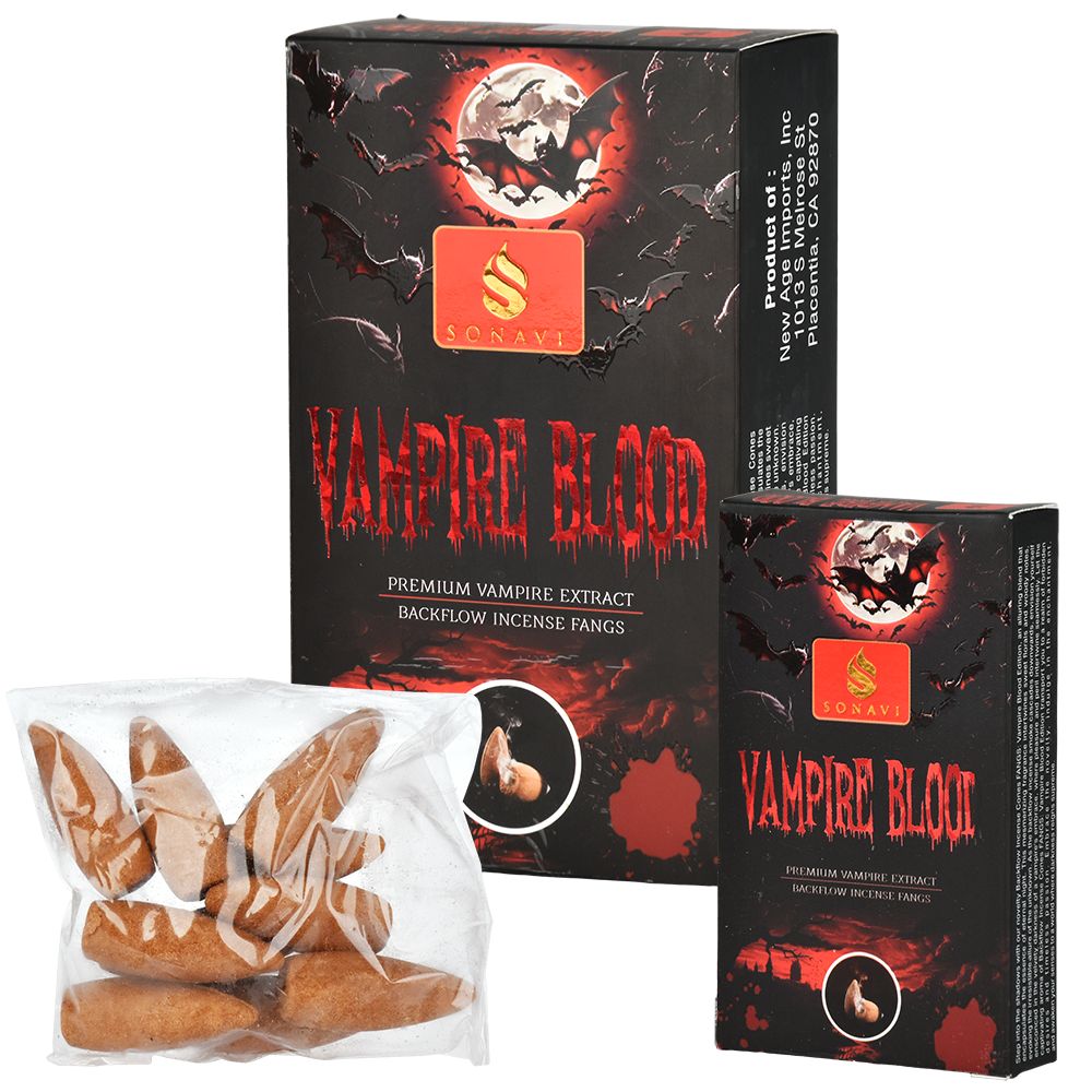 SONAVI Vampire Blood Backflow Incense Cones - 10pc 12 Pk
