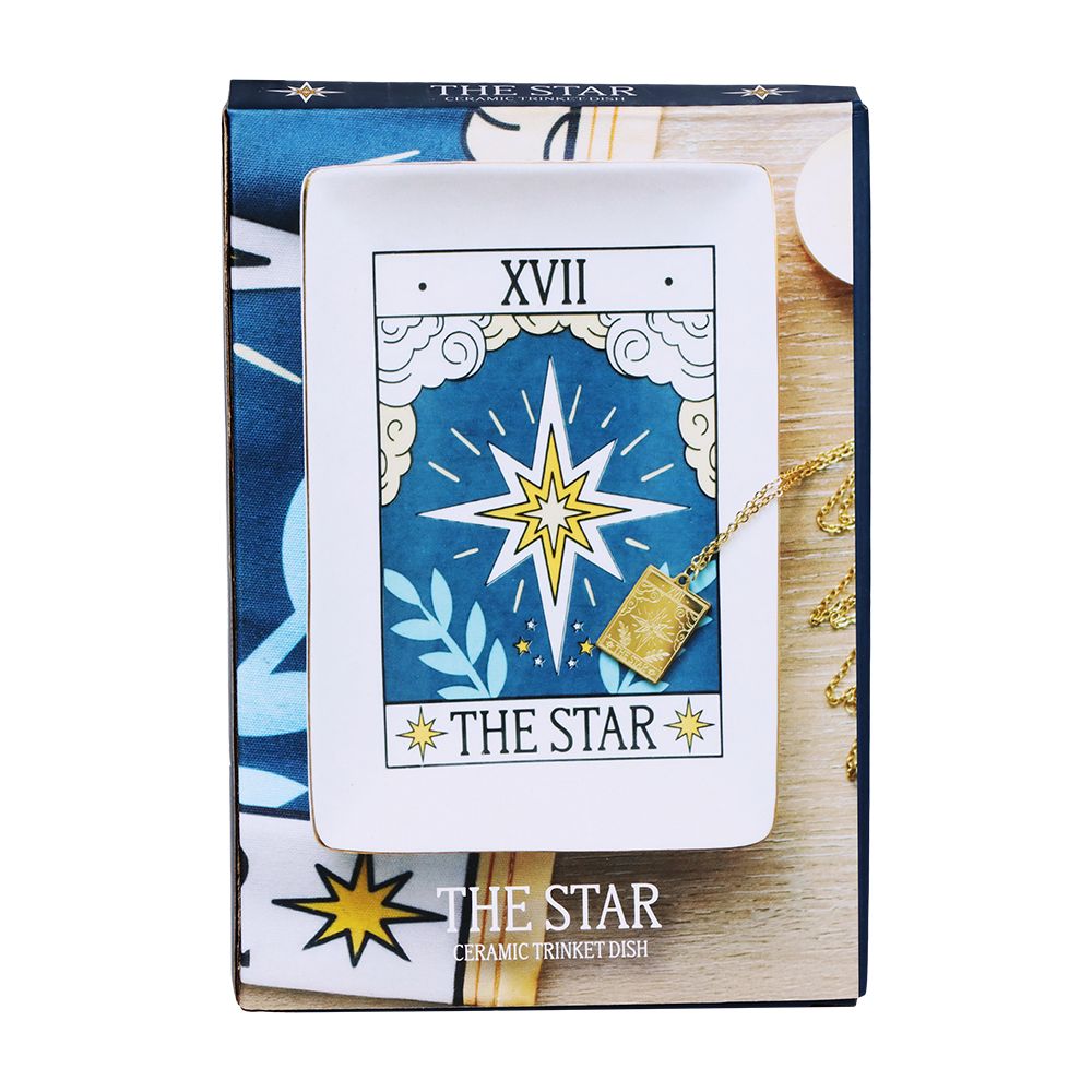 Tarot Card Ceramic Trinket Dish | 6.6"x4.5"