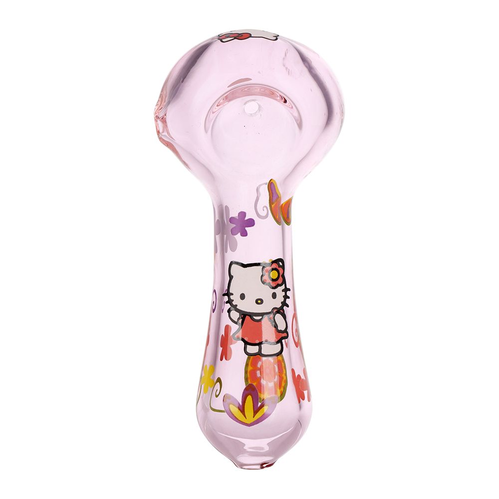Hello Kitty Glass Spoon Pipe  - 4.5" / 3ct
