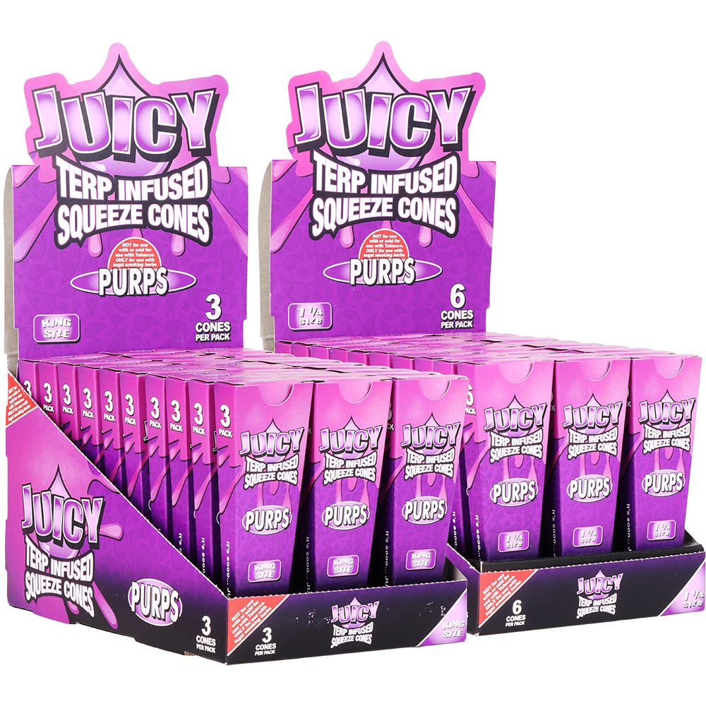 Juicy Terp Infused Squeeze Cones | Purps | 30pk Display
