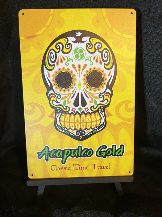 Acapulco Gold Strain Art 8" x 12" Decorative Aluminum Sign