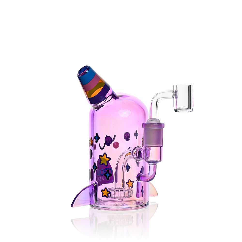 Cute Narwhal Dab Rig – Mini Showerhead Perc Rig | Croia Glass