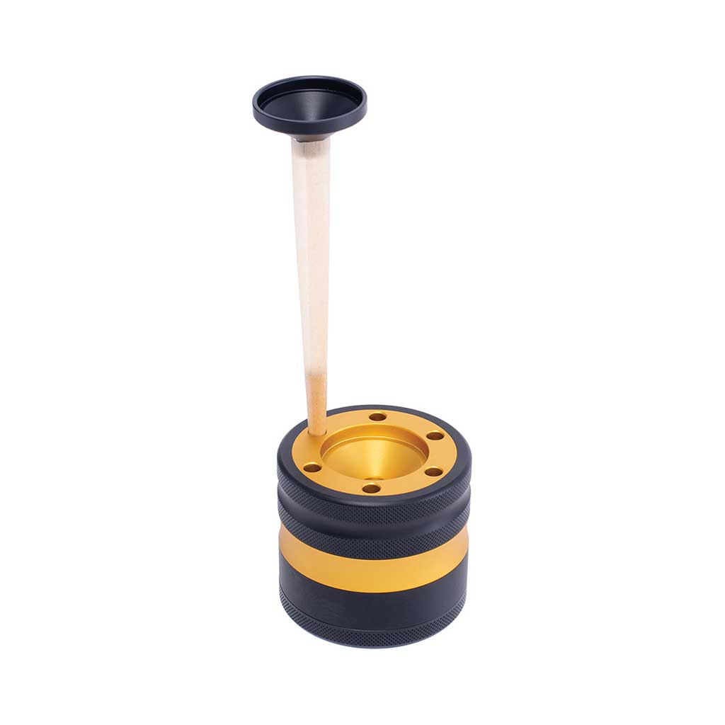 ALUMINIUM GRINDER W/ CONE HOLDER & FUNNEL