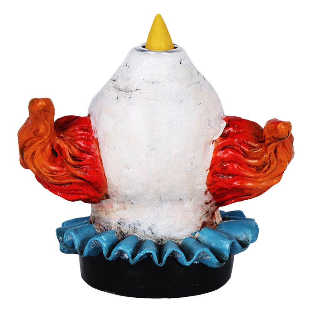 Scary Clown Polyresin Backflow Incense Burner - 5"