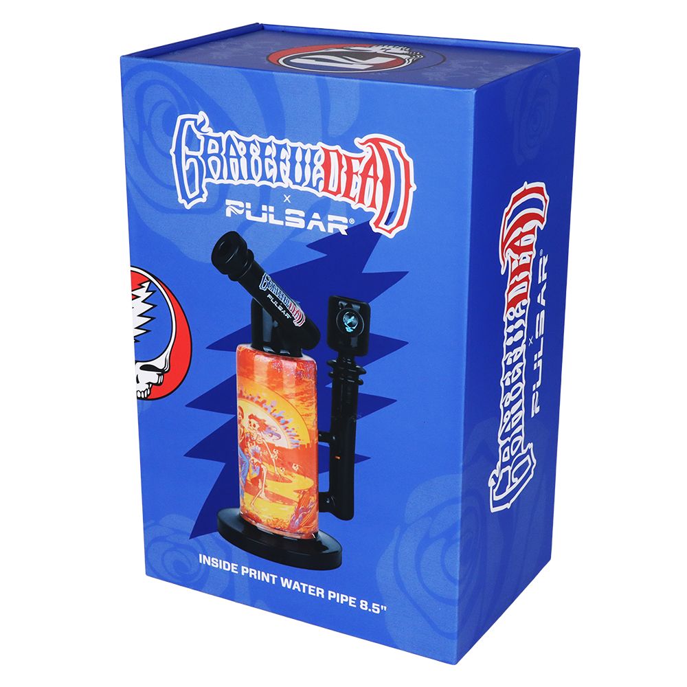 Grateful Dead x Pulsar Inside Print Water Pipe - 8.5" / 14mm F / Sunset Dance