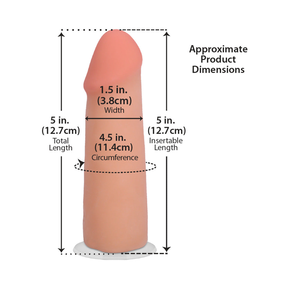 The Realistic Cock 5 in. ULTRASKYN Vac-U-Lock Dildo Vanilla