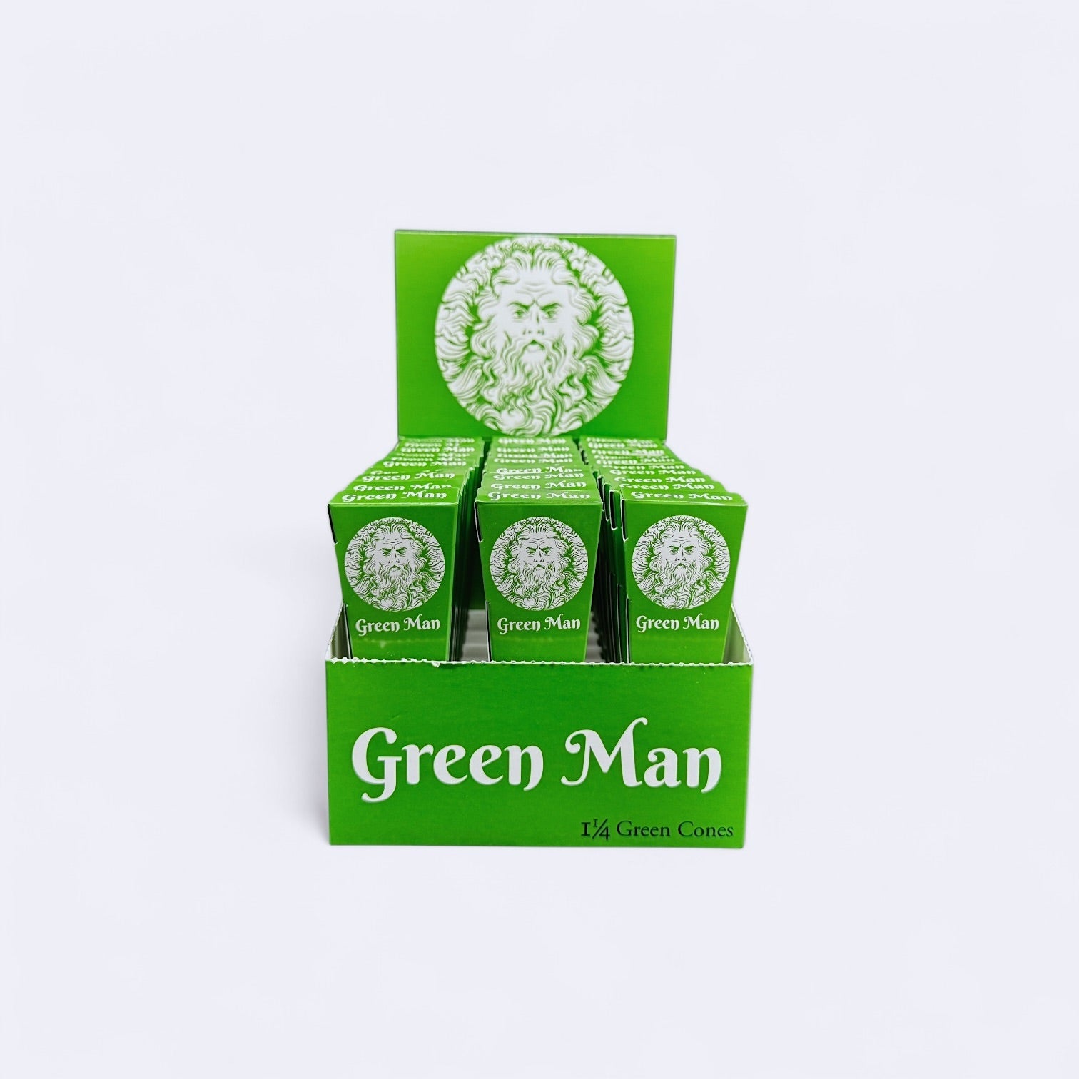 Green Man Green Rice Paper Cones Box