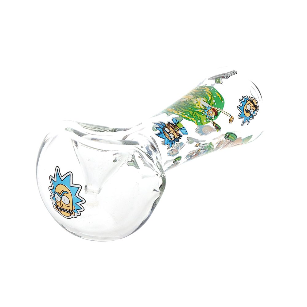 Rich and Shorty Glass Spoon Pipe - 4.5" 3ct