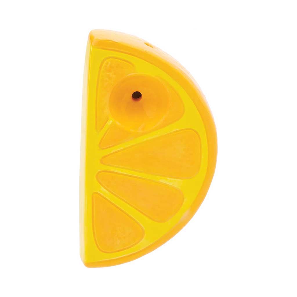 ORANGE SLICE CERAMIC HAND PIPE