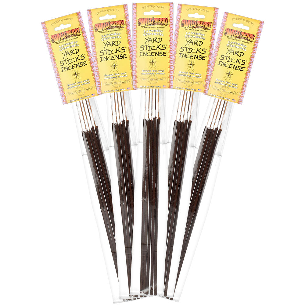 Wild Berry Citronella Yard Sticks - 19" - 5PK - 12PC