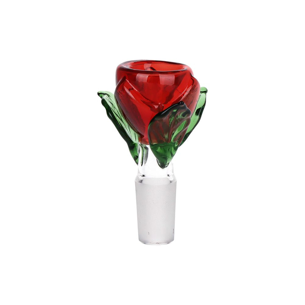 Rose in Vase Glass Water Pipe - 7" / 14mm F