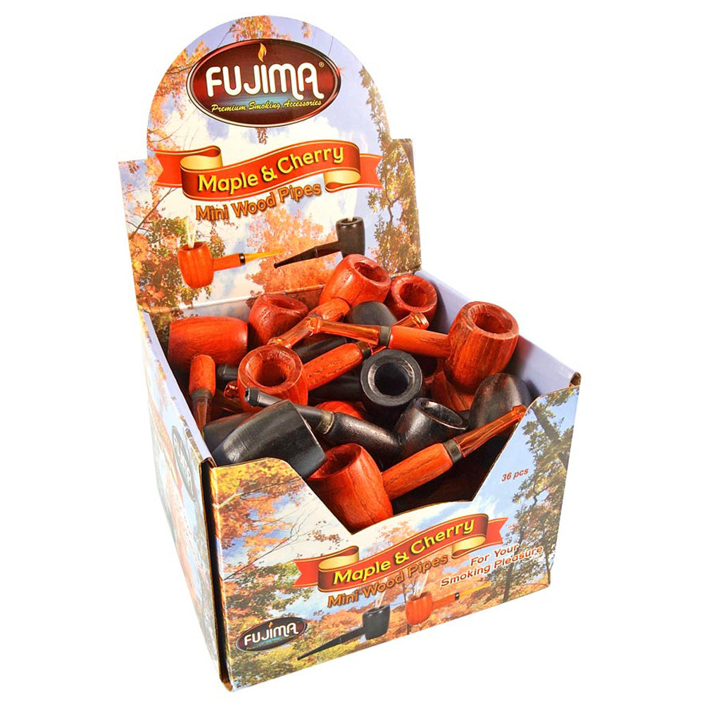 Fujima Maple & Cherry Mini Wood Pipe Display- 36pc