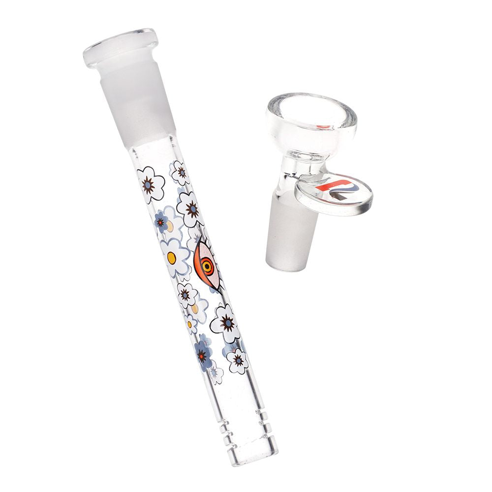 Pulsar Design Series Straight Tube Glass Water Pipe - Flower Vision / 12" / 14mm F