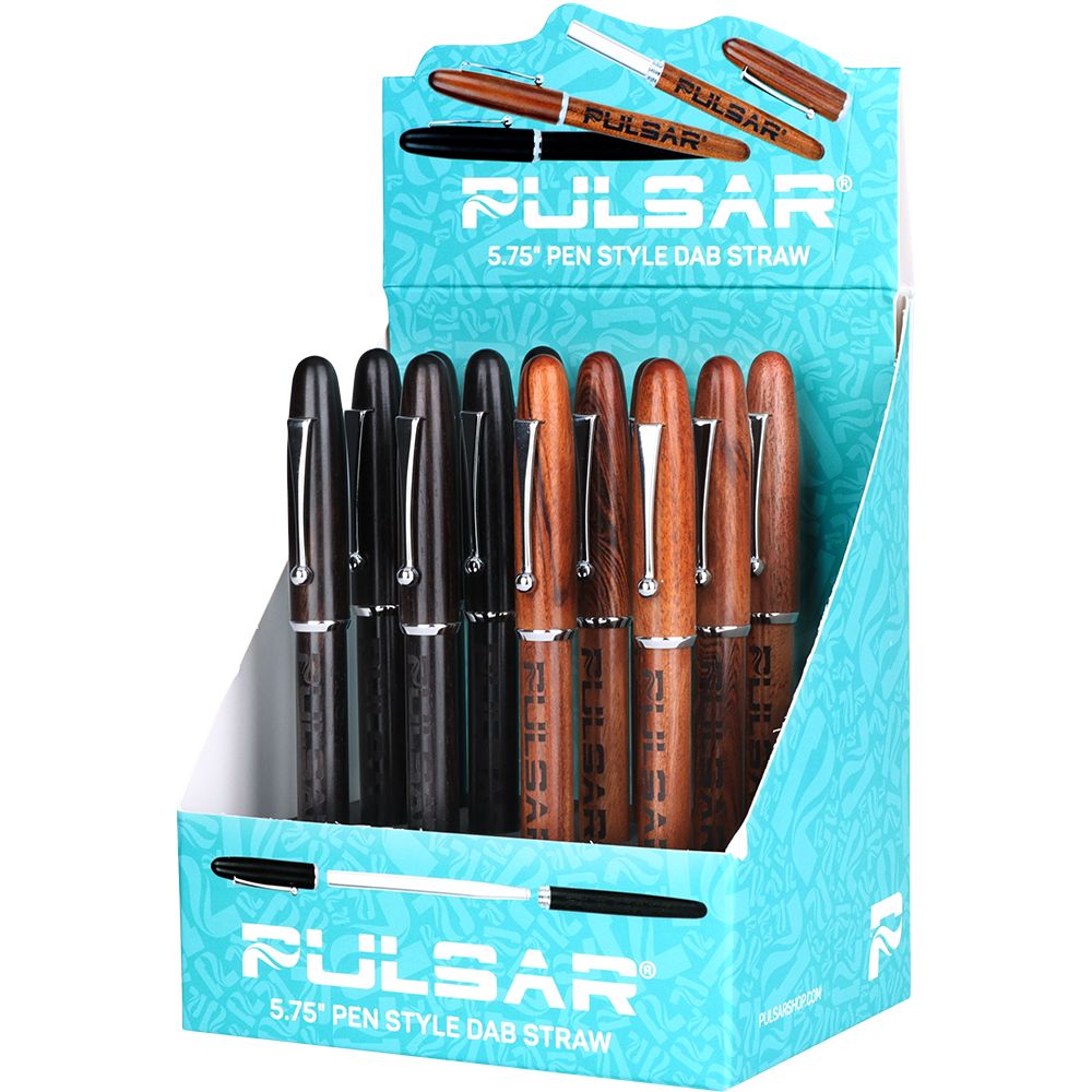 Pulsar Wood Pen Quartz Dab Straw - 5.75" 12ct