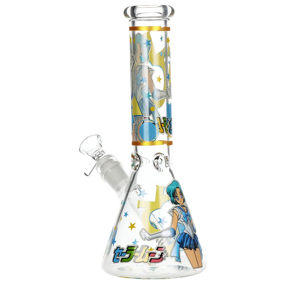 Japanese Animation Girl Version 2 Beaker Glass Water Pipe - 10" / 14mm F