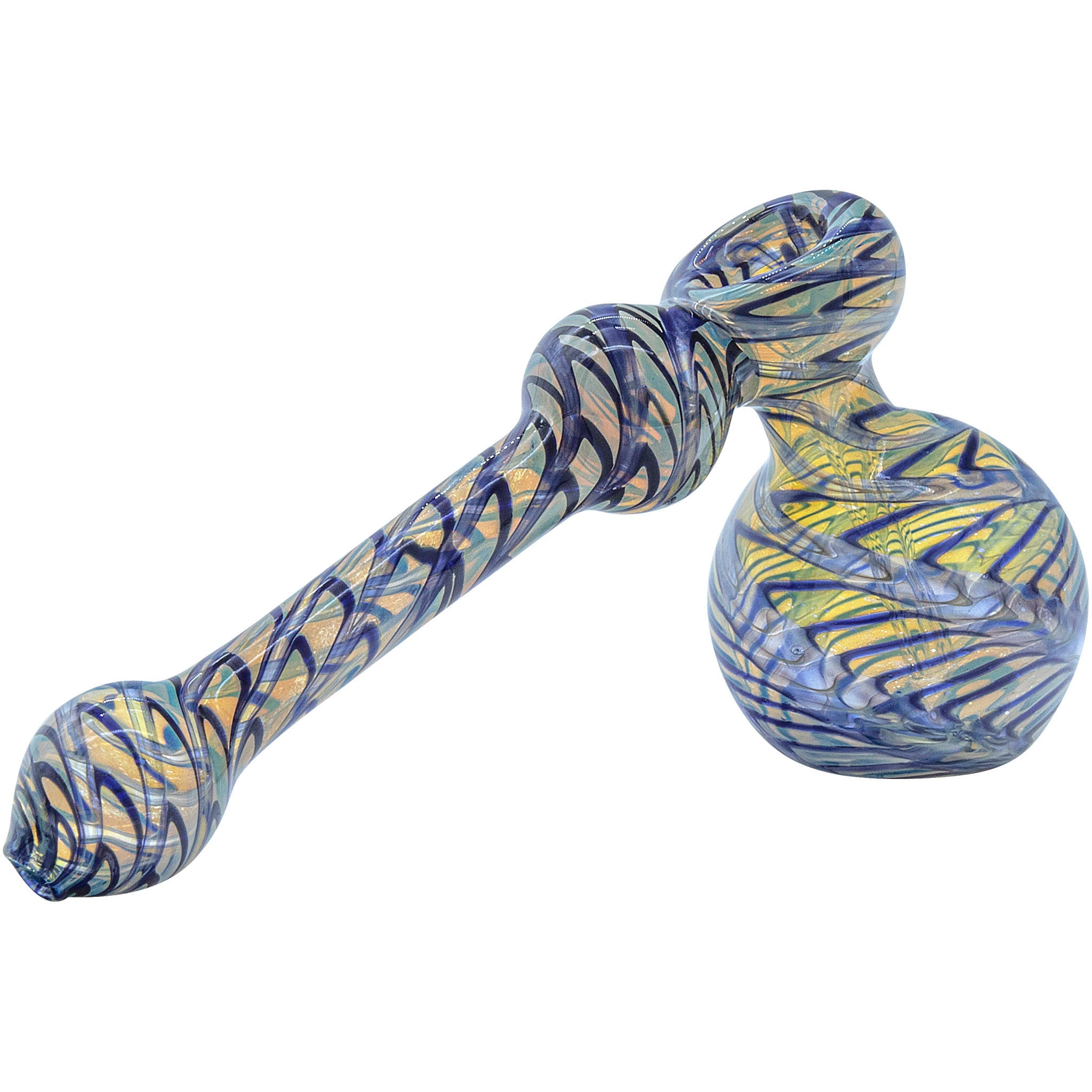 LA Pipes Full Rake Fumed Hammer Bubbler Pipe 6"