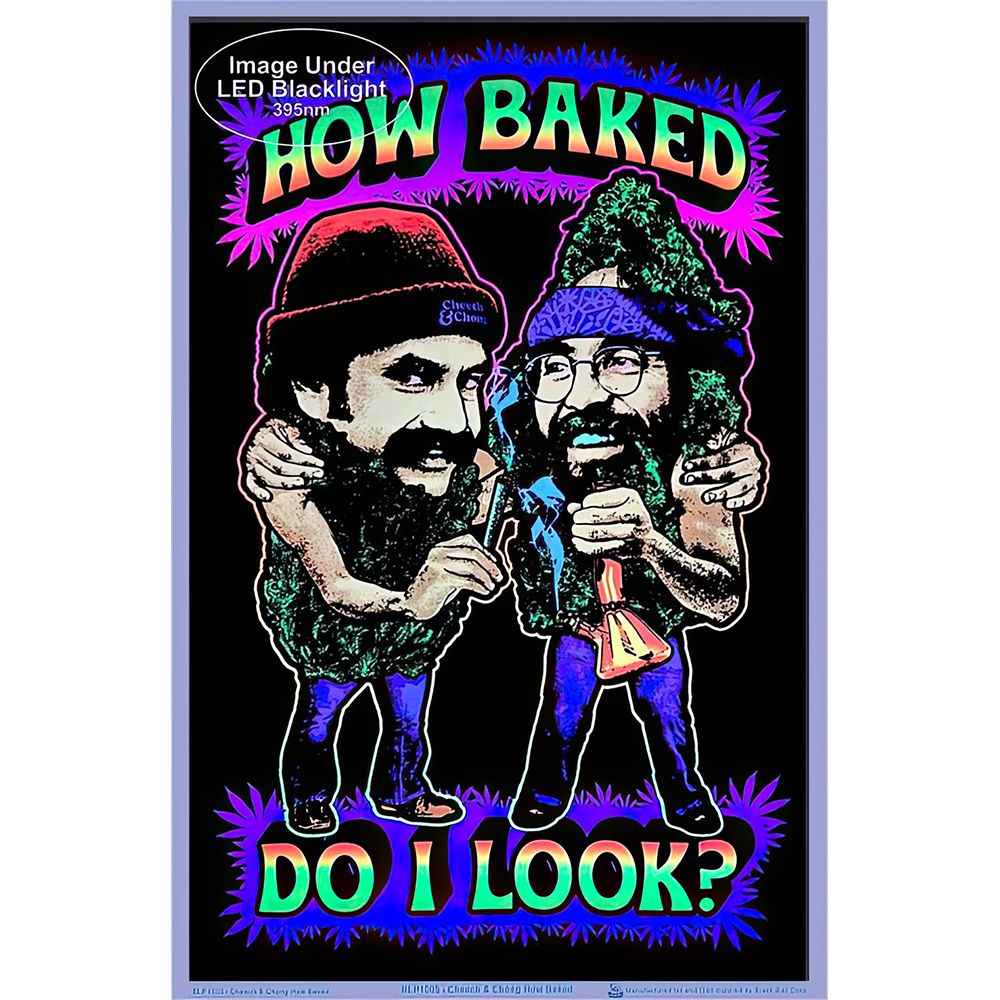 Cheech & Chong How Baked Do I Look? Black Light Poster - 23"x35"