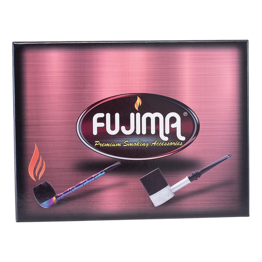 Fujima Futuristic Wood & Metal Tobacco Pipes - 5.5" / 6ct