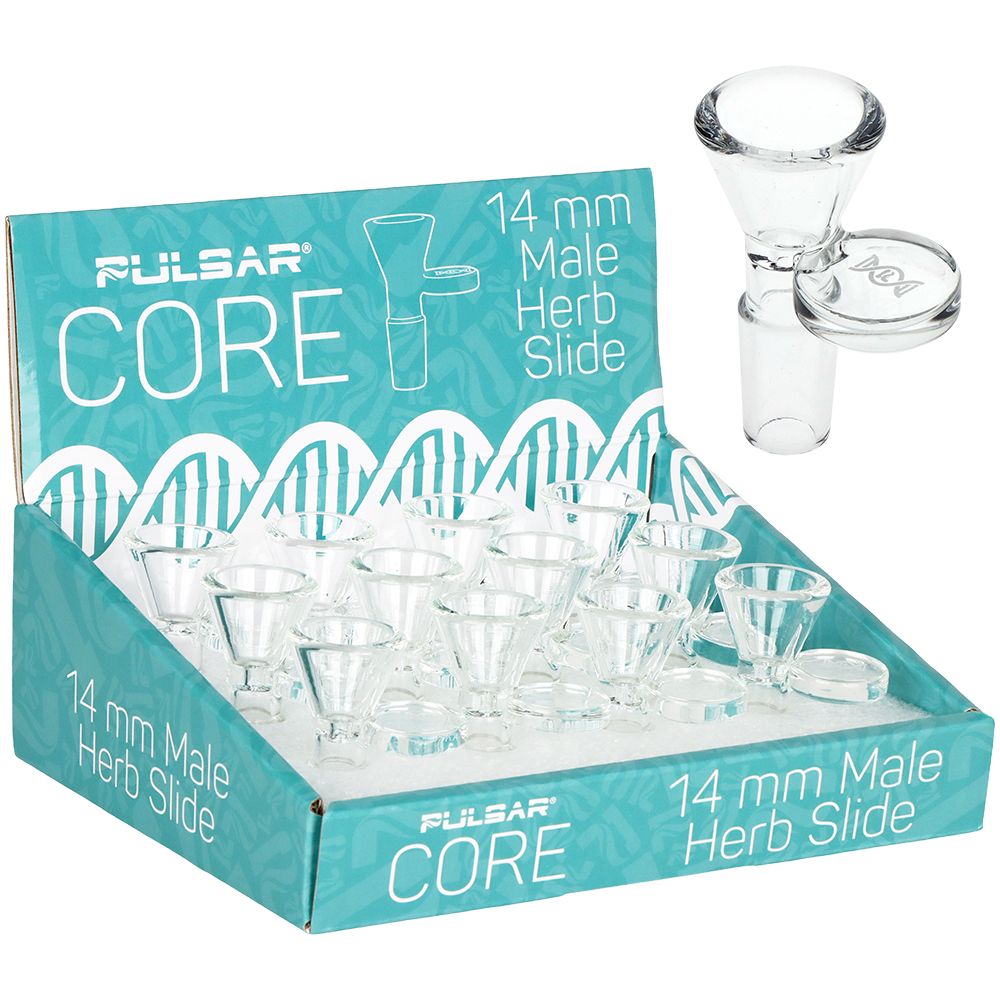 12CT DISPLAY - Pulsar CORE Glass Herb Slide - 14mm M